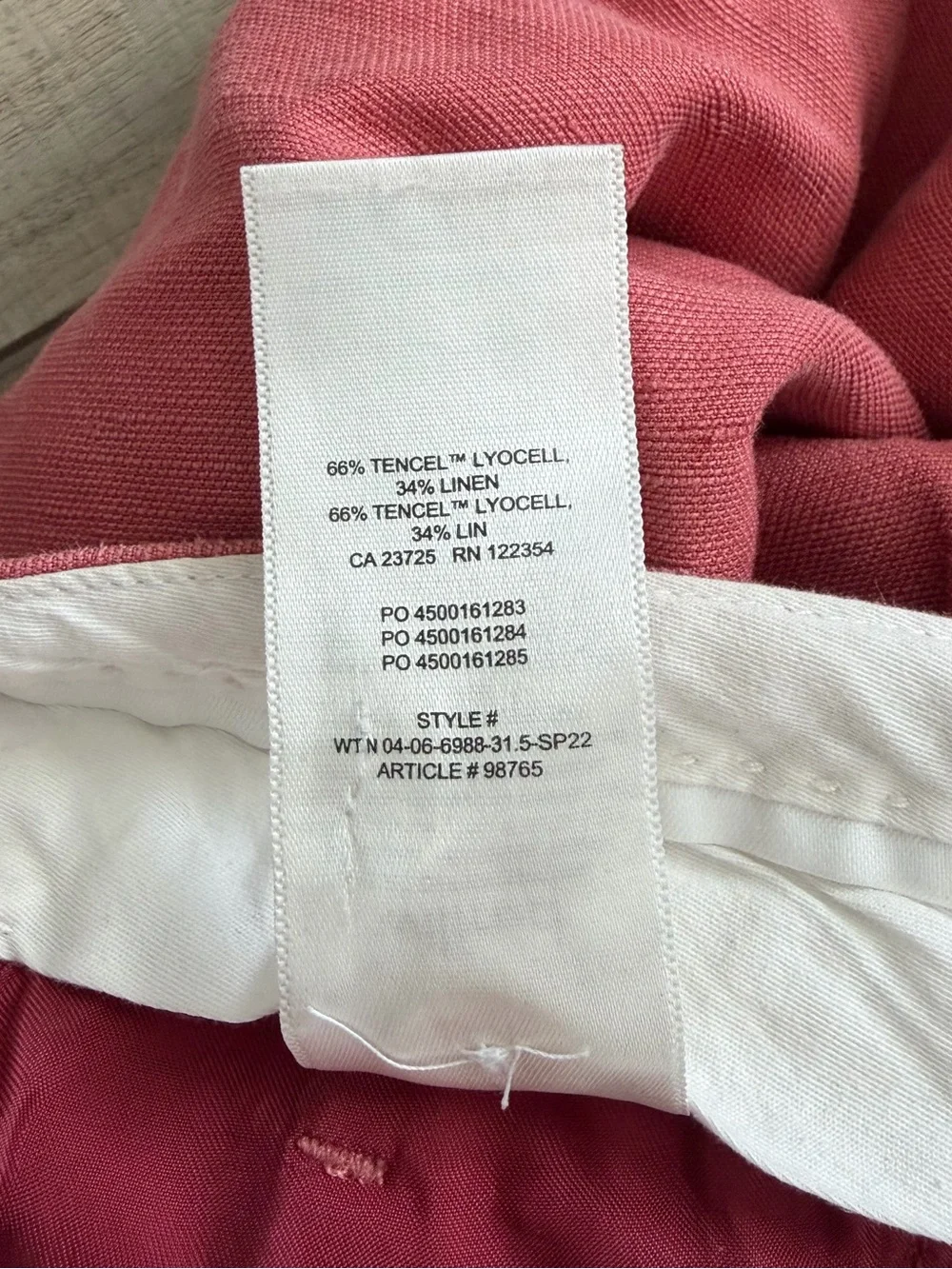 Aritzia Wilfred The Effortless Linen Cropped Wide Leg Pant Warm Sienna Red 2
